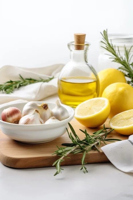 ingredientes alioli con aceite de oliva